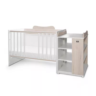 Patut modular multifunctional, 5 confirgurari diferite, 190 x 72 cm, Multi, White & Light Oak