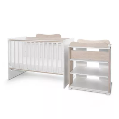 Patut modular multifunctional, 5 confirgurari diferite, 190 x 72 cm, Multi, White & Light Oak