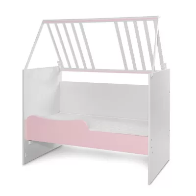 Patut modular multifunctional, 5 confirgurari diferite, 190 x 72 cm, Multi, White Orchid Pink