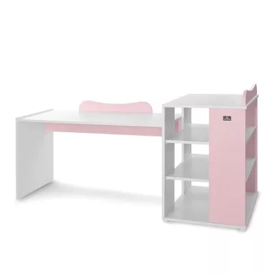 Patut modular multifunctional, 5 confirgurari diferite, 190 x 72 cm, Multi, White Orchid Pink
