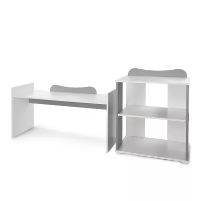Patut modular multifunctional, 5 confirgurari diferite, 190 x 72 cm, Multi, White Stone Grey