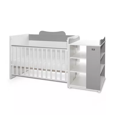 Patut modular multifunctional, 5 confirgurari diferite, 190 x 72 cm, Multi, White Stone Grey