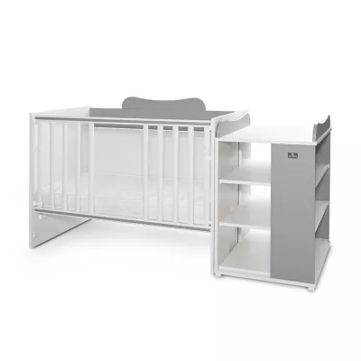 Patut modular multifunctional, 5 confirgurari diferite, 190 x 72 cm, Multi, White Stone Grey