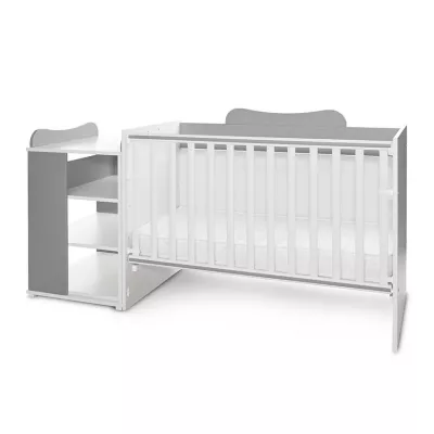 Patut modular multifunctional, 5 confirgurari diferite, 190 x 72 cm, Multi, White Stone Grey