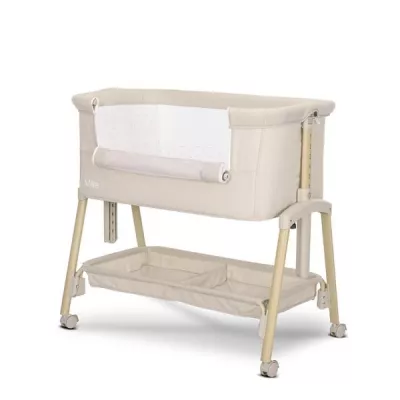 Patuturi pliabile - Patut pliabil, Millie, 0 Luni+, max. 9 kg, inaltime reglabila 7 pozitii, sistem antireflux, plasa de tantari, saltea inclusa, Beige, bebelorelli.ro