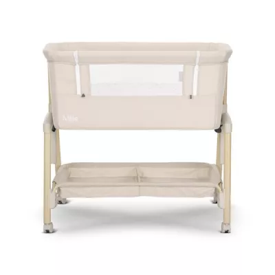 Patut pliabil, Millie, 0 Luni+, max. 9 kg, inaltime reglabila 7 pozitii, sistem antireflux, plasa de tantari, saltea inclusa, Beige
