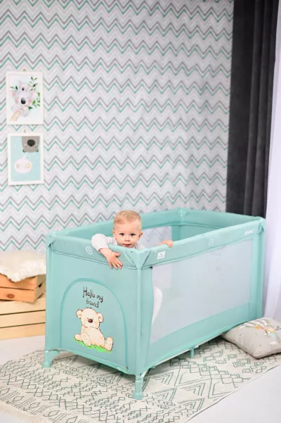 Patut pliabil Noemi, 1 nivel, Cool Grey Star