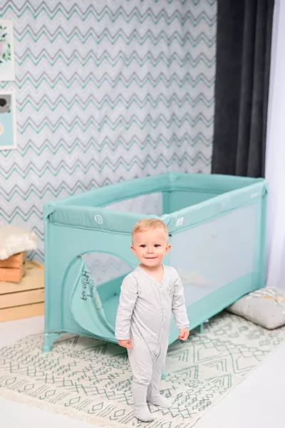 Patut pliabil Noemi, 1 nivel, Fog Beige Star
