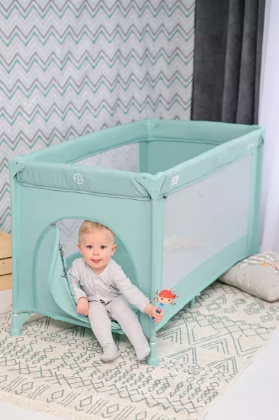 Patut pliabil Noemi, 1 nivel, Fog Beige Star