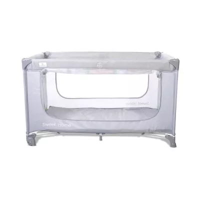 Patut pliabil, Sweet Home, 2 nivele, capotina detasabila, Grey