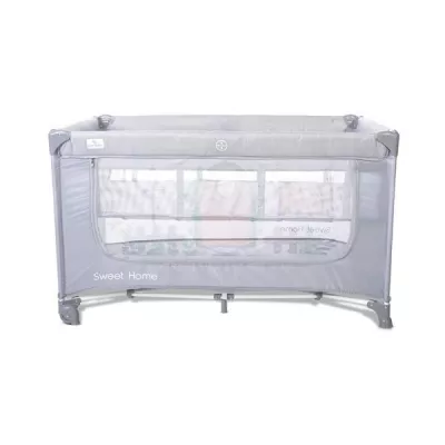 Patut pliabil, Sweet Home, 2 nivele, capotina detasabila, Grey