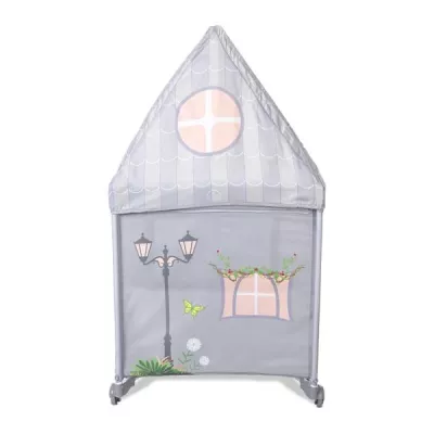 Patut pliabil, Sweet Home, 2 nivele, capotina detasabila, Grey