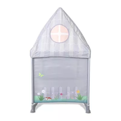 Patut pliabil, Sweet Home, 2 nivele, capotina detasabila, Grey