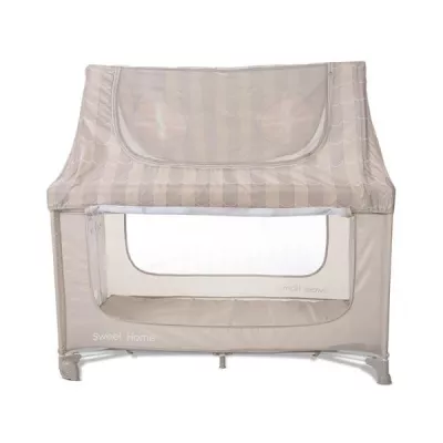 Patut pliabil, Sweet Home, 2 nivele, capotina detasabila, Beige