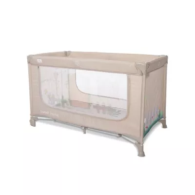 Patut pliabil, Sweet Home, 2 nivele, capotina detasabila, Beige