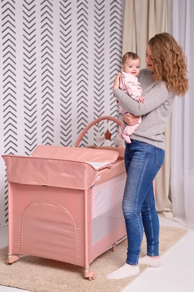 Patut pliabil Torino Plus, 2 nivele cu accesorii, Fog Elements