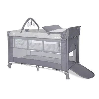 Patut pliabil Torino Plus, 2 nivele cu accesorii, Grey Elements
