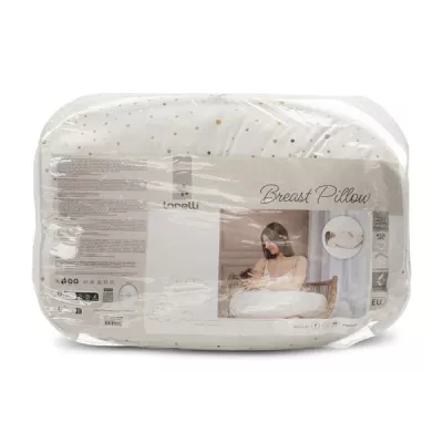 Perne si paturici - Perna alaptare, 190 cm, husa 100% bumbac ranforce, Beige Sky, bebelorelli.ro