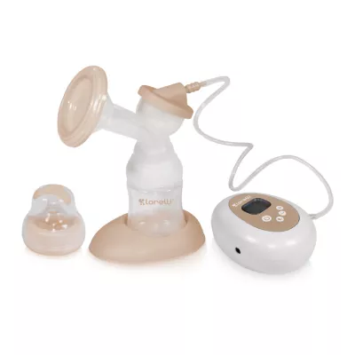 Pompa de san electrica cu afisaj LCD si biberon 150 ml, Beige