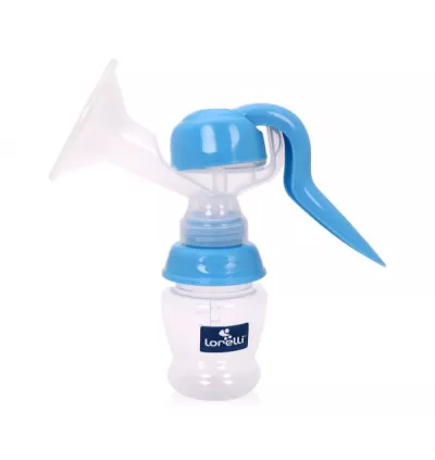 Lichidare de Stoc - Pompa de san manuala, cu biberon 150 ml inclus, Blue, bebelorelli.ro