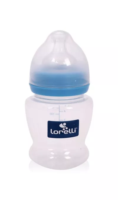 Pompa de san manuala, cu biberon 150 ml inclus, Blue