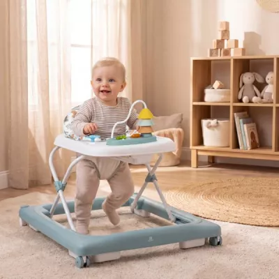 Premergator, Walkigo, panou muzical cu jucarii, 3 pozitii de inaltime, baza lata si stabila, 6 luni+, Beige