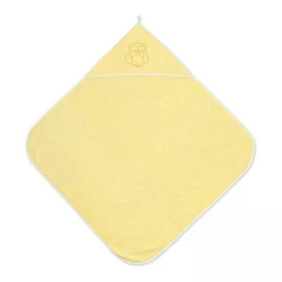 Accesorii baie - Prosop bebe cu gluga, 80x80 cm, Yellow, bebelorelli.ro