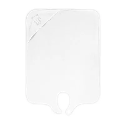 Accesorii baie - Prosop dublu de baie, 80x100 cm, cu capison, White, bebelorelli.ro
