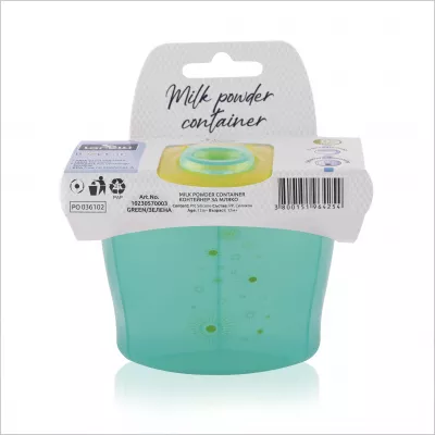 Articole de hranire 0-3 ani - Recipient compartimentat pentru lapte praf, Green, bebelorelli.ro