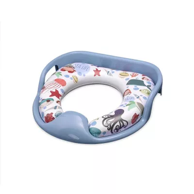 Reductor moale pentru toaleta, cu manere, model universal, Ocean Blue