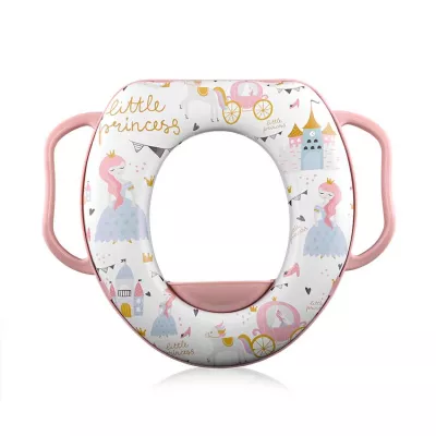 Reductor  moale pentru  toaleta, cu manere, Princess Pink