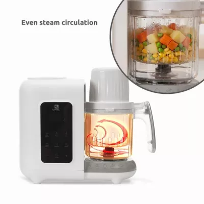 Robot multifunctional pentru prepararea hranei bebelusului, Healthy Baby Chef 7 in 1, gatire la abur, blender, incalzire, sterilizare, 300 W
