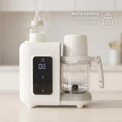 Robot multifunctional pentru prepararea hranei bebelusului, Healthy Baby Chef 7 in 1, gatire la abur, blender, incalzire, sterilizare, 300 W