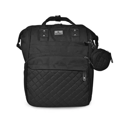 Accesorii carucioare - Rucsac accesorii bebelusi Danny, multiple compartimente, buzunar izoterm, Black, bebelorelli.ro