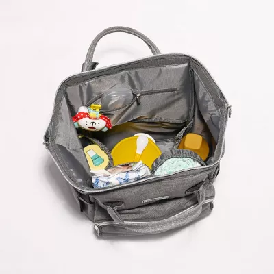 Rucsac accesorii bebelusi, Tina, multiple compartimente, Grey