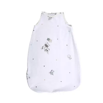 Sac de dormit bebe - Sac de dormit de iarna, 85 cm, bumbac ranforce, Giraffe White, bebelorelli.ro