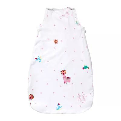 Sac de dormit bebe - Sac de dormit de iarna, 85 cm, bumbac ranforce, Happy Lama Pink, bebelorelli.ro