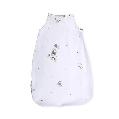 Sac de dormit bebe - Sac de dormit de vara, 85 cm, 12-18 luni, bumbac ranforce, Giraffe White, bebelorelli.ro