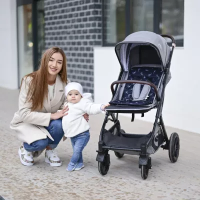 Saltea carucior, universala, Black