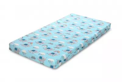 Saltele paturi copii - Saltea CLASSIC din spuma 60/120/9 cm, Elefant Albastru, bebelorelli.ro