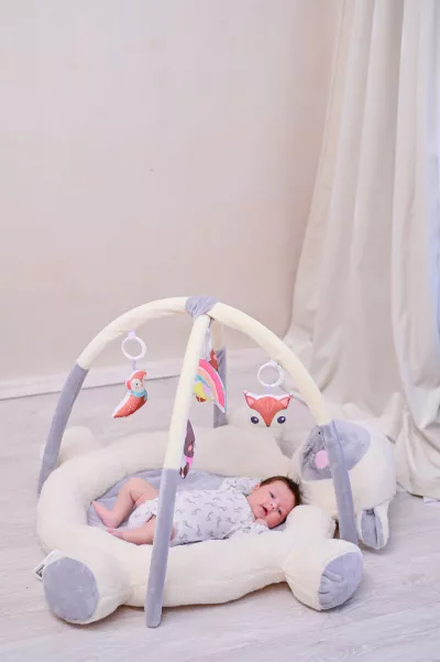 Saltea de activitate, Play Gym Mary, material plusat, 95x95 cm