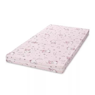 Saltele paturi copii - Saltea pat, Classic, 70 x 140 x 9 cm, spuma elastica, Pink Ballerina Bear, bebelorelli.ro