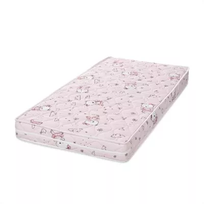 Saltele paturi copii - Saltea pat Relax, 60 x 120 x 10 cm, spuma elastica, Pink Ballerina Bear, bebelorelli.ro