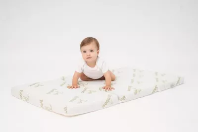Saltea pliabila de voiaj, Air Comfort Bamboo, 60x120x6 cm, husa detasabila, spuma elestica