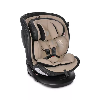 Scaun auto, Aviator, i-Size isofix, cu baza rotativa 360 grade, de la 0 luni pana la 12 ani, 40-150 cm, Bej