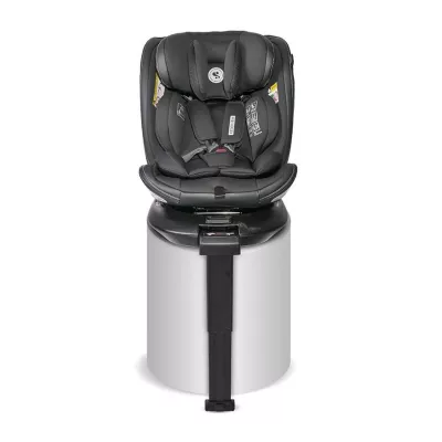 Scaun auto Estate, isofix, cu picior de sprijin, baza rotativa 360 grade, de la 0 luni pana la 12 ani, 40-150 cm, Negru Jasper