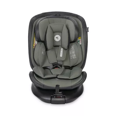 Scaun auto Estate, isofix, cu picior de sprijin, baza rotativa 360 grade, de la 0 luni pana la 12 ani, 40-150 cm, Verde
