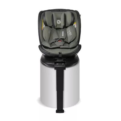 Scaun auto Estate, isofix, cu picior de sprijin, baza rotativa 360 grade, de la 0 luni pana la 12 ani, 40-150 cm, Verde