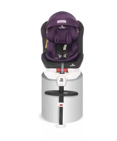Scaun auto, Pegasus, Isofix, rotativ 360 grade, Grey & Violet