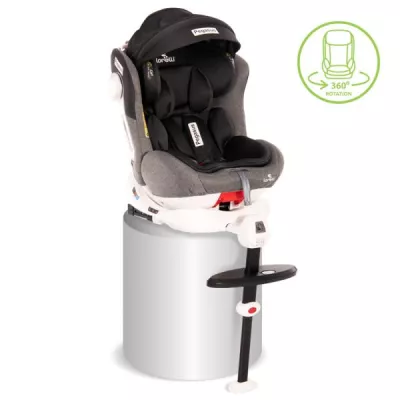 Scaun auto, Pegasus, Isofix, rotativ 360 grade, Light & Dark Grey